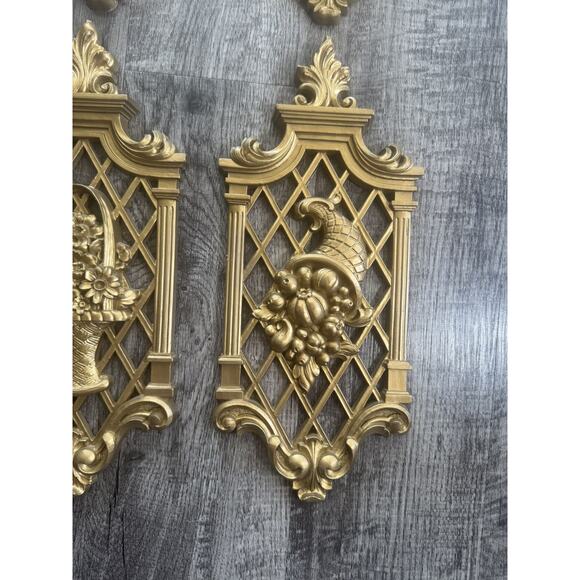 Dart Set (4) Four Seasons Wall Hangings Plaque Syrocco Plastic Retro MCM - Picture 3 of 12